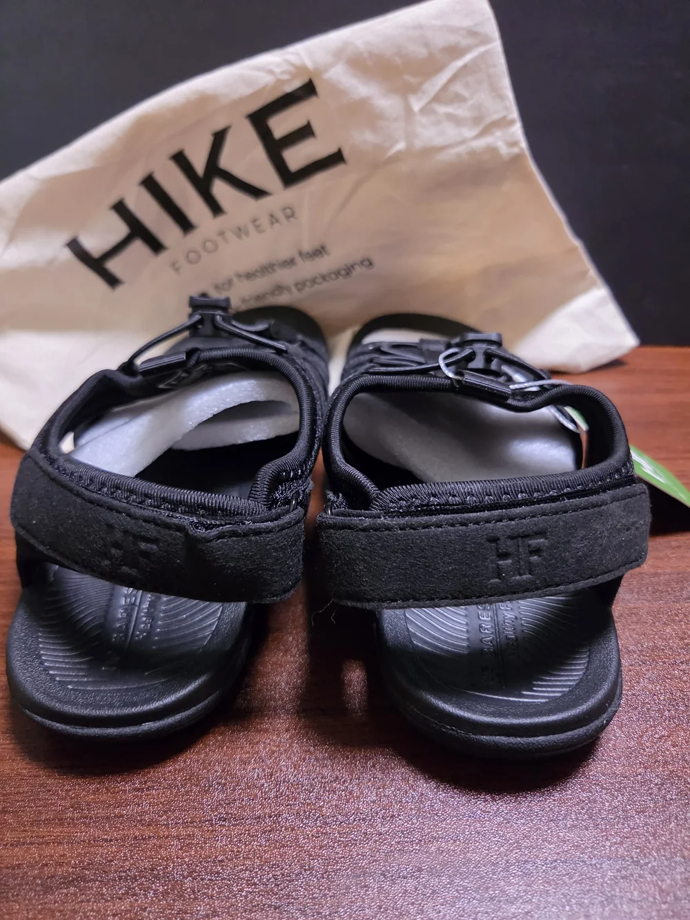 NWT HIKE Footwear HF Baresandals I Black Barefoot Sandals Women 7.5 Men 5.5